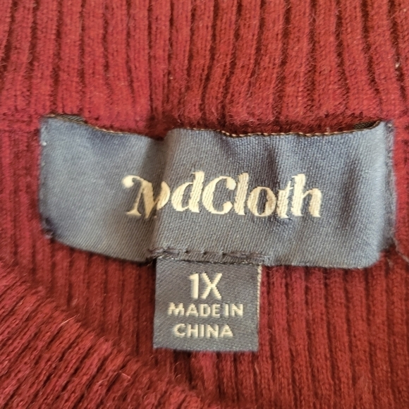 Modcloth Burgundy Sweater Dress Size 1X - Picture 3 of 3
